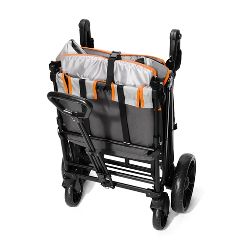 Wapiti Wagon extra, szürke - narancs díszcsíkkal - 2 személyes testvérkocsi