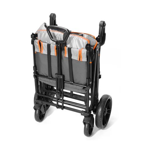 Wapiti Wagon extra, szürke - narancs díszcsíkkal - 2 személyes testvérkocsi